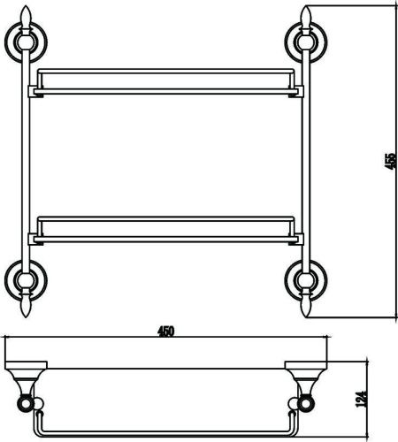 Полка в ванную комнату Savol S-06822A - фото 3