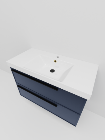 Тумба с раковиной La Fenice Elba TWIN NFNC-01-ELB-BG-80-2-3-80 80х50 подвесная цвет синий