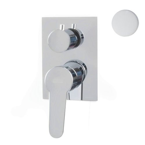 Смеситель для ванны и душа Webert Sax Evolution SE880601740 встраиваемый в стену белый - фото 2