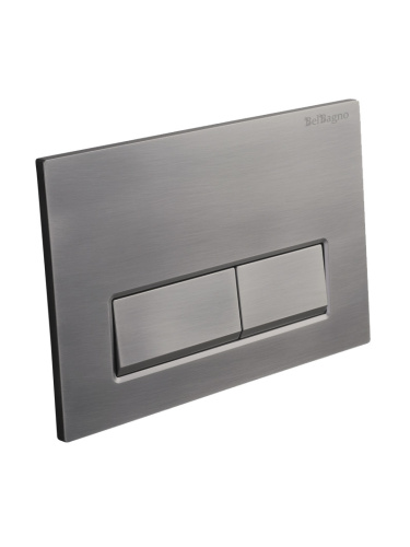 Клавиша смыва механическая BelBagno  BB-15R-GM цвет оружейная сталь - фото 2