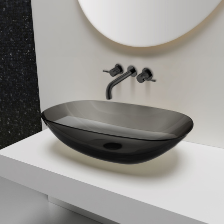 Смеситель для раковины Vincea Groove VBFW-4G1MB встраиваемый в стену черный