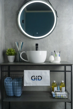 Раковина керамическая Gid Creativo 51186 40х30 накладная цвет белый без отверстий под смеситель