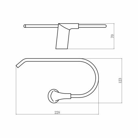 Кольцо для полотенец Fashun A1803-2-17