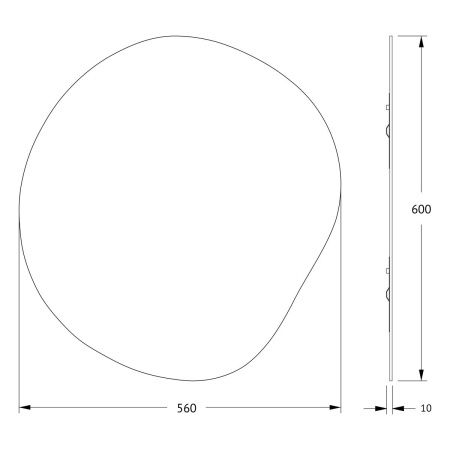 Зеркало Evoform Essence BY 0321 60х60 подвесное