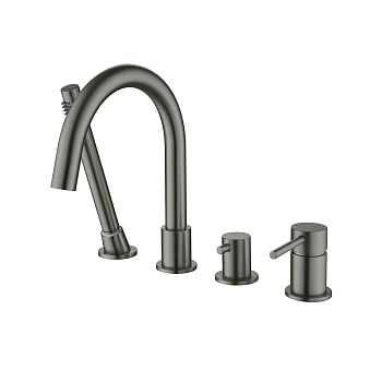 Смеситель Aquatek Европа AQ1348BGM на борт ванны вороненная сталь