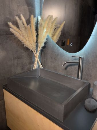 Раковина из искусственного камня Uperwood Mariana 291020217 60х40 накладная цвет серый