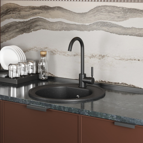 Смеситель для кухни Teymi T10265 на мойку черный - фото 4