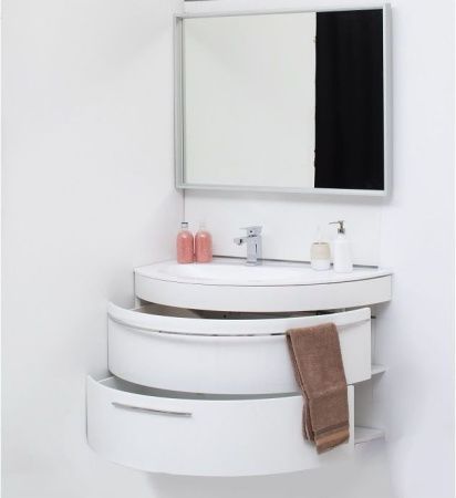 Тумба с раковиной De Aqua Эскалада 00186739 100х50 подвесная цвет белый