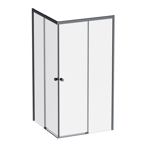 Душевой уголок Am.Pm X-joy W94G-403-100100-BТ1К 99х99 стекло прозрачное профиль черный матовый без поддона - фото 2