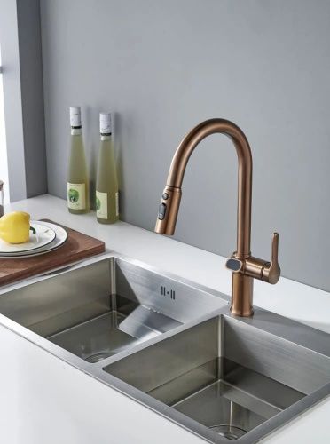 Смеситель для кухни Knotlor KN-100/RB на мойку бронза - фото 5