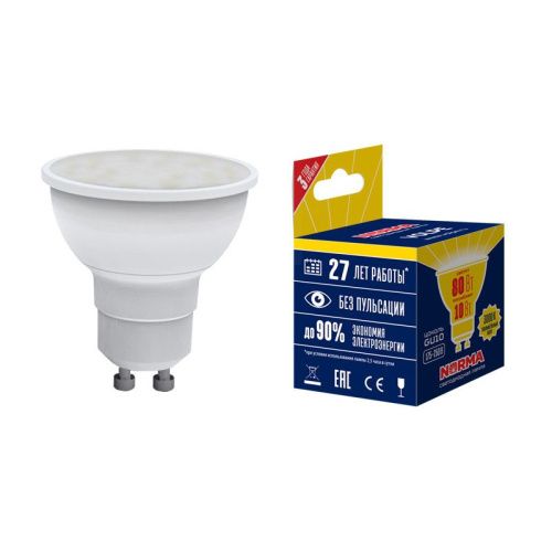 Лампа светодиодная Volpe LED-JCDR LED-JCDR-10W/WW/GU10/NR картон - фото 2