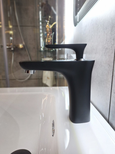 Смеситель для раковины AltroBagno Aperto AltroBagnoAperto0120NeOp на раковину черный матовый - фото 5