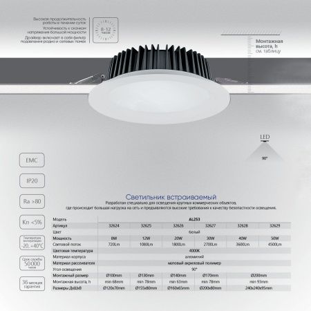Светильник встраиваемый Feron AL253 32627