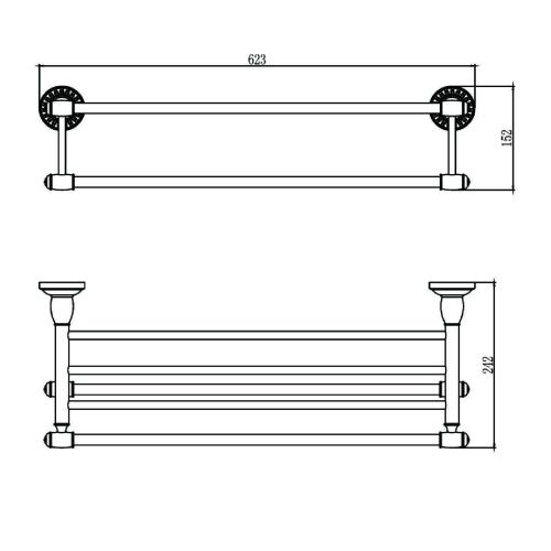 Полка в ванную комнату Savol S-606644H - фото 3