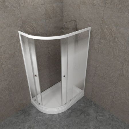 Душевой уголок Тритон Коралл Щ0000068950 120х80 стекло с рисунком профиль белый с поддоном