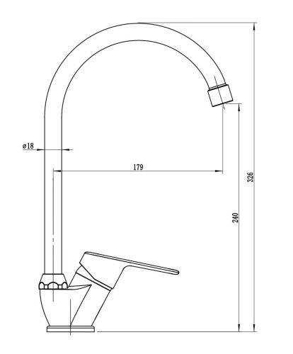 Смеситель для кухни Voda Wave WA03G на мойку хром - фото 3