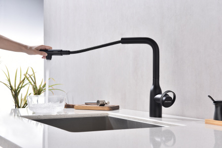 Смеситель для кухни Paulmark URBAN Ur213104-AN на мойку черный