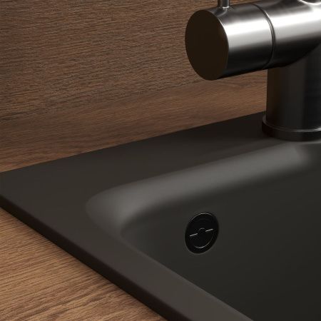 Смеситель для кухни Reflexion Lago RX9903BL на мойку вороненая сталь