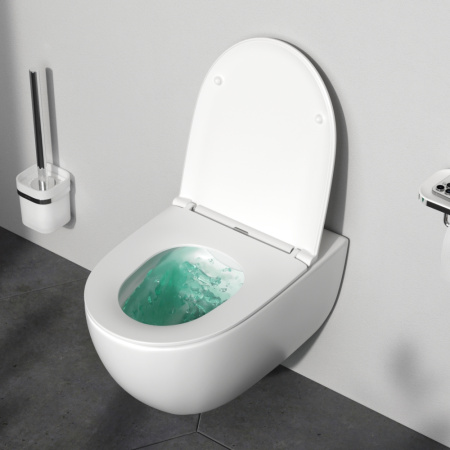 Чаша унитаза подвесная Am.Pm Awe C111700WH цвет белый без сиденья безободковая каскадный смыв