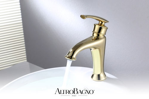 Смеситель для раковины AltroBagno Beatrice AltroBagnoBeatrice0114Or на раковину золото - фото 4