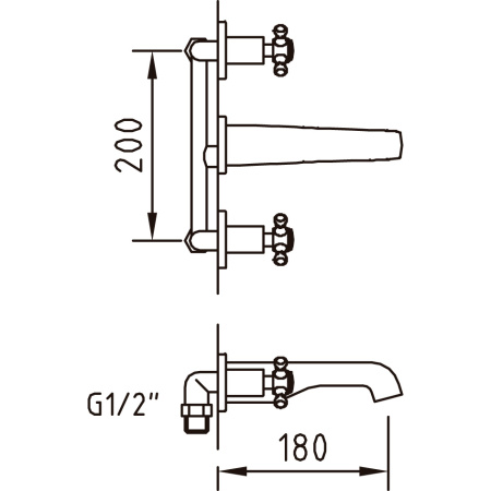 Смеситель Clever With2 Antigona 98429 встраиваемый хром