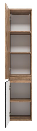 Шкаф-пенал Brevita Dakota DAK-050350-19/02Л 40х170 подвесной цвет черный/коричневый