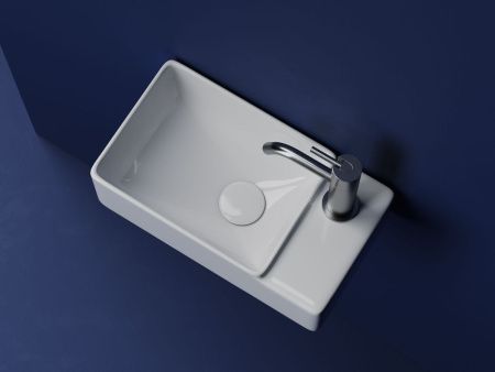 Раковина из сантехнического фарфора Ceramica Nova ELEMENT CN5045 40х20 подвесная цвет белый 1 отверстие под смеситель