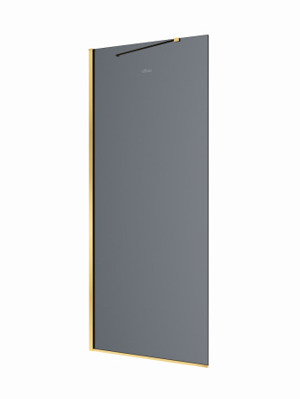 Душевая перегородка Cezares LIBERTA LIBERTA-L-1-TB-100-GR-BORO 100х195 стекло тонированное профиль золото