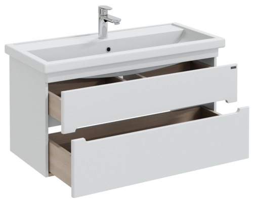 Тумба под раковину СанТа Лондон 224040 97х44х49 напольная цвет белый - фото 2