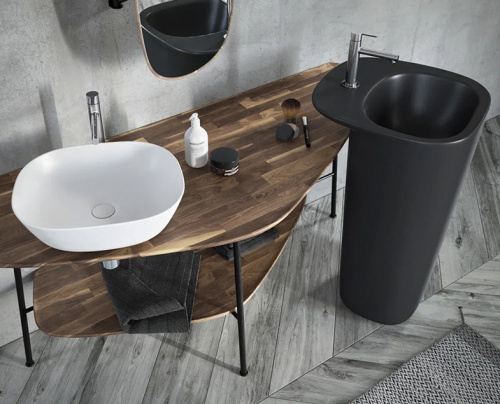 Раковина Vitra Plural 45 см 7811B401-0016 накладная цвет белый матовый - фото 2