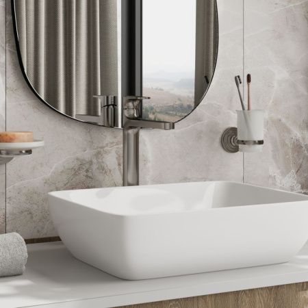 Смеситель для раковины Wasserkraft Spree 1400 1403H на столешницу никель