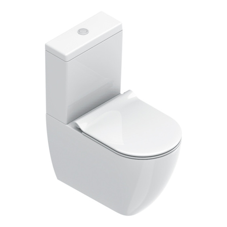 Чаша унитаза напольная Catalano Sfera 515630001 цвет белый без сиденья и без бачка безободковая каскадный смыв