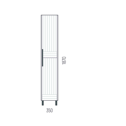 Шкаф-пенал Corozo Терра SD-00001325 35х30х187 цвет серый - фото 2