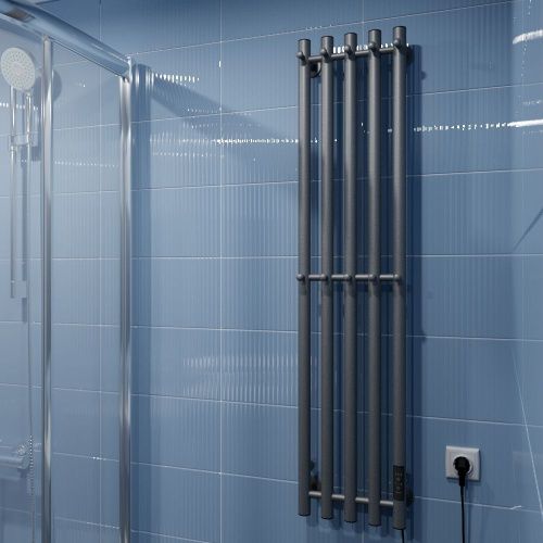 Полотенцесушитель Altasan Арго Арго12027Г подвесной 27х120 электрический графит - фото 4