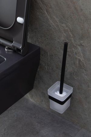 Чаша унитаза подвесная Allen Brau Infinity 4.21011.AN цвет черный без сиденья безободковая каскадный смыв