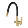 Смеситель для кухни Esko Coral CL03GB на мойку черный/золото
