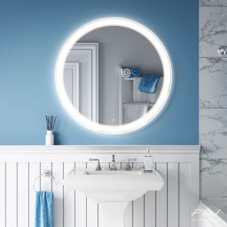 Зеркало с подсветкой Alavann Solis ALV0117009 80х80 подвесное