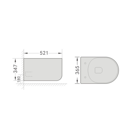 Унитаз подвесной Grossman Thin Rim GR-5602S белый с сиденьем микролифт безободковый каскадный смыв