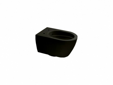 Чаша унитаза подвесная Scarabeo Glam 5201/TW 49 BK цвет черный матовый без сиденья безободковая смыв торнадо