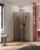 Душевой уголок Cezares SLIDER SLIDER-A-2-70/80-BR-GM 70х70 стекло тонированное профиль оружейная сталь без поддона