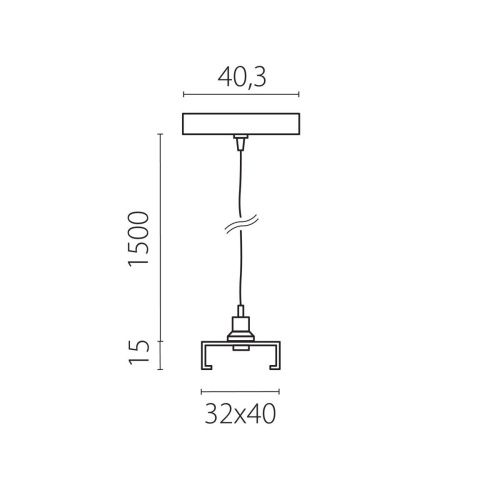 Подвес стандартный тип D треку 5040xx-F / R Lightstar Quattro (Куаттро) 504177-FR1 - фото 2