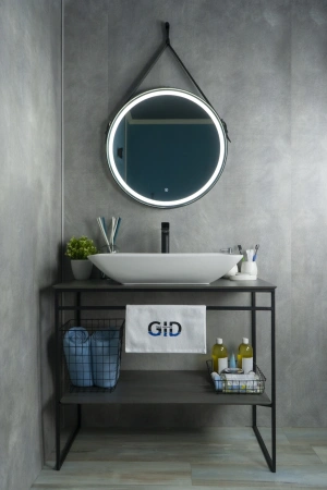 Раковина керамическая Gid Geométrico 51124 70х40 накладная цвет белый без отверстий под смеситель