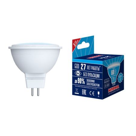 Лампа светодиодная Volpe LED-JCDR LED-JCDR-7W/NW/GU5.3/NR картон