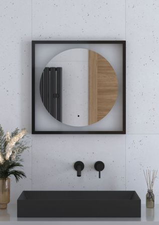 Зеркало с подсветкой Defesto ECLIPSE DF 2221R 60х60 подвесное