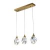 Светильник подвесной Delight Collection Crystal rock II (Црыстал роцк ИИ) 9701P/3L brass