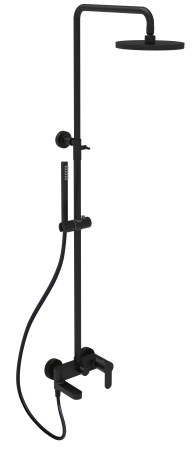 Душевая стойка Paffoni Light KITCOL632NO71 настенная цвет черный матовый