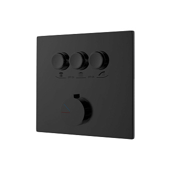 Смеситель для душа Vincea VSCV-431MB встраиваемый в стену черный матовый