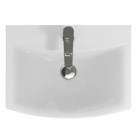 Раковина из сантехнического фарфора Onika Carina UM-CAR55/1 60х40 накладная цвет белый 1 отверстие под смеситель