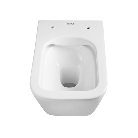 Унитаз подвесной CHARUS TORRE BIANCA EWC700-114W белый с сиденьем микролифт безободковый каскадный смыв