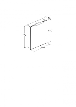 Зеркало-шкаф Roca Victoria A857475806 61х14х81 подвесной цвет белый глянцевый